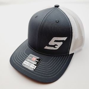 Snap On Richardson 112 Trucker Mesh Snapback Hat Cap Gray White